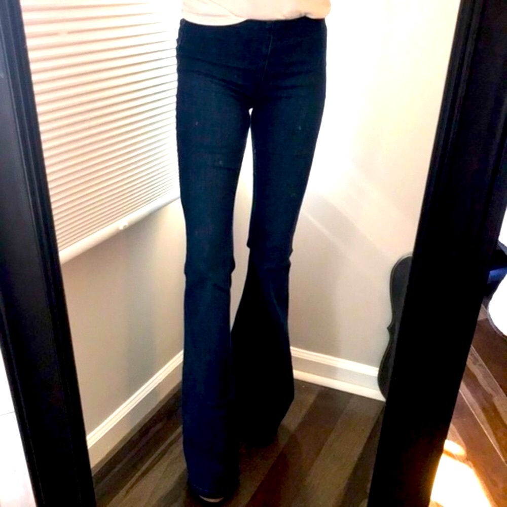 Free People We The‎ Free Penny Denim Flare Pants 25
